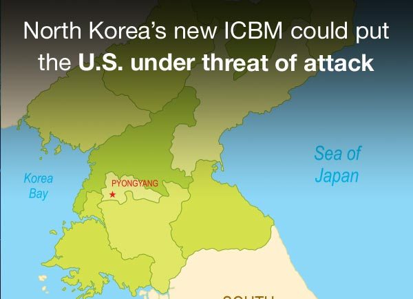 North Korea's new ICBM could put the U.S. under threat of attack.