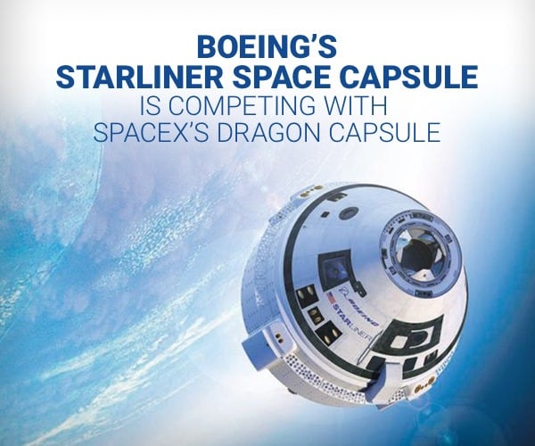 Boeing's Starliner space capsule is competing with SpaceX's Dragon capsule