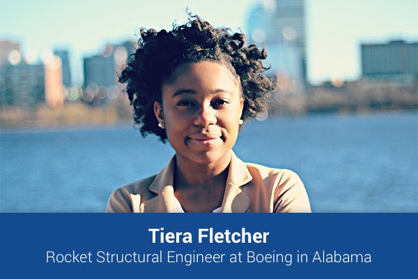 Tiera Fletcher, Rocket Structural Engineer at Boeing in Alabama